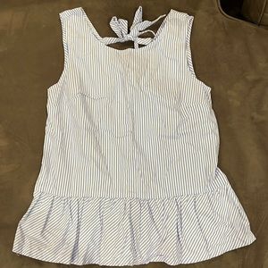 brand: j crew size: xxs color:baby blue/white stripe